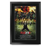 HWC Trading Platoon A3 Enmarcado Regalo De Visualización De Fotos De Impresión De Imagen Impresa Autógrafo Firmado Por Tom Berenger Willem Dafoe Charlie Sheen Los Aficionados Al Cine