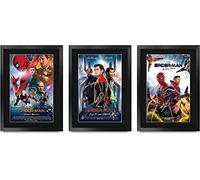 HWC Trading Póster de la película A3 FR Spiderman, 3 unidades, firmado por Tom Holland, regalo de Spiderman, película impresa, regalo fotográfico