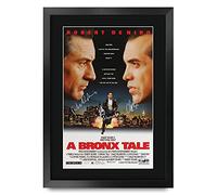 HWC Trading Póster impreso de The Cast Robert De Niro Chazz Palminteri de un cuento del Bronx con autógrafo firmado para los fans de la película, enmarcado en A3