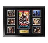 HWC Trading Predator Arnold Schwarzenegger Los Regalos Imprimieron La Imagen Firmada Del Autógrafo Para Los Fans De La Memorabilia De La Película - A2 Enmarcado