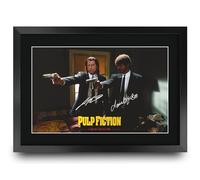 HWC Trading Pulp Fiction Scene 1 Los Regalos Imprimieron La Imagen Firmada Del Autógrafo Para Los Fans De La Memorabilia De La Película - A3 Enmarcado