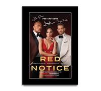 HWC Trading Red Notice Los Regalos Imprimieron El Cartel Firmaron La Imagen Del Autógrafo Para Los Fans De La Memorabilia De La Película (ID-003620) - A4 Solo Impresión