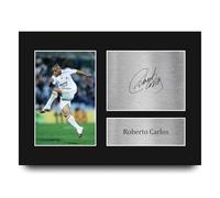 HWC Trading Roberto Carlos Real Madrid Regalos Impresos Imagen De Autógrafo Firmado Para Los Aficionados Al Fútbol Y Partidarios - A4