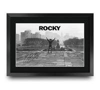 HWC Trading Rocky 1 Scene 1 Los Regalos Imprimieron La Imagen Firmada Del Autógrafo Para Los Fans De La Memorabilia De La Película - A3 Enmarcado