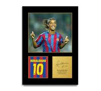 HWC Trading Ronaldinho Barcelona Regalos Impresos Imagen De Autógrafo Firmado Para Los Aficionados Al Fútbol Y Partidarios (ID-004462) - A4 Solo Impresión