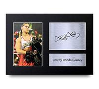 HWC Trading Ronda Rousey A4 Sin Marco Regalo De Visualización De Fotos De Impresión De Imagen Impresa Autógrafo Firmado Por Wwe Fanáticos De La Lucha