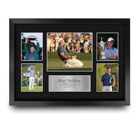 HWC Trading Rory McIlroy Los Regalos Imprimieron La Imagen Firmada Del Autógrafo Para Los Fans De Los Recuerdos Del Golf - A3 Enmarcado