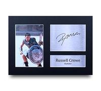 HWC Trading Russell Crowe A4 Sin Marco Regalo De Visualización De Fotos De Impresión De Imagen Impresa Autógrafo Firmado Por Gladiator Los Aficionados Al Cine