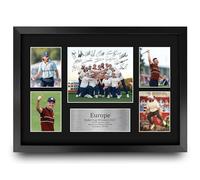 HWC Trading Ryder Cup Winners 2025 Europe Los Regalos Imprimieron La Imagen Firmada Del Autógrafo Para Los Fans De Los Recuerdos Del Golf - A3 Enmarcado