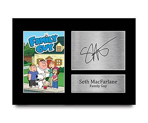 HWC Trading Seth Macfarlane A4 Sin Marco Regalo De Visualización De Fotos De Impresión De Imagen Impresa Autógrafo Firmado Por Family Guy Ventiladores De Programa De Tv