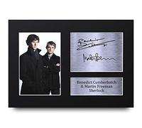HWC Trading Sherlock A4 Sin Marco Regalo De Visualización De Fotos De Impresión De Imagen Impresa Autógrafo Firmado Por Benedict Cumberbatch Martin Freeman Ventiladores De Programa De Tv