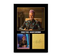 HWC Trading Stanley Tucci The Hunger Games Caesar Flickerman Los Regalos Imprimieron La Imagen Firmada Del Autógrafo Para Los Fans De La Memorabilia De La Película - A4 Solo Impresión (ID-006021)