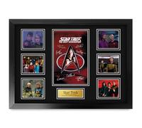 HWC Trading Star Trek Next Generation Los Regalos Imprimieron La Imagen Firmada Del Autógrafo Para Los Fans De Los Recuerdos De La Serie De Televisión - A2 Enmarcado