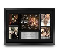 HWC Trading Star Wars Episode 1 The Phantom Menace Los Regalos Imprimieron La Exhibición Firmada De La Presentación Del Autógrafo Para Los Fans De Los Recuerdos De La Película - A3 Enmarcado