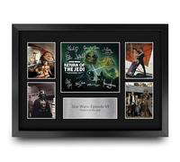 HWC Trading Star Wars Episode 6 Return of the Jedi Los Regalos Imprimieron La Exhibición Firmada De La Presentación Del Autógrafo Para Los Fans De Los Recuerdos De La Película - A3 Enmarcado