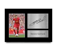 HWC Trading Steven Gerrard A4 Sin Marco Regalo De Visualización De Fotos De Impresión De Imagen Impresa Autógrafo Firmado Por Liverpool Los Aficionados Al Fútbol