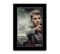 HWC Trading The Night Agent Los Regalos Imprimieron El Cartel Firmado Del Autógrafo Para Los Fans De Los Recuerdos De La Serie De Televisión (ID-003996) - A4 Solo Impresión