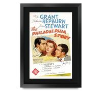 HWC Trading The Philadelphia Story (1940) Cary Grant Los Regalos Imprimieron El Cartel Firmaron La Imagen Del Autógrafo Para Los Fans De La Memorabilia De La Película - A3 Enmarcado