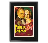 HWC Trading The Public Enemy 1931 James Cagney Los Regalos Imprimieron El Cartel Firmaron La Imagen Del Autógrafo Para Los Fans De La Memorabilia De La Película - A3 Enmarcado (ID-010000)
