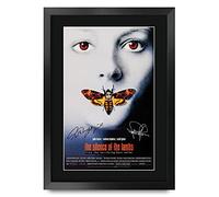 HWC Trading The Silence of the Lambs Anthony Hopkins, Jodie Foster Los Regalos Imprimieron La Imagen Firmada Del Autógrafo Para Los Fans De La Memorabilia De La Película - A3 Enmarcado