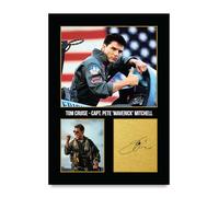 HWC Trading Tom Cruise Top Gun Capt. Pete 'Maverick' Mitchell Los Regalos Imprimieron La Imagen Firmada Del Autógrafo Para Los Fans De La Memorabilia De La Película - A4 Solo Impresión (ID-005435)