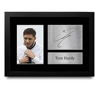 HWC Trading Tom Hardy A4 Enmarcado Regalo De Visualización De Fotos De Impresión De Imagen Impresa Autógrafo Firmado Por Batman Mad Max Sexy Los Aficionados Al Cine