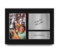 HWC Trading Tom Watson Los Regalos Imprimieron La Imagen Firmada Del Autógrafo Para Los Fans De Los Recuerdos Del Golf - A4
