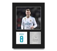 HWC Trading Toni Kroos Real Madrid Regalos Impresos Imagen De Autógrafo Firmado Para Los Aficionados Al Fútbol Y Partidarios - A4 Retrato
