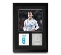 HWC Trading Toni Kroos Real Madrid Regalos Impresos Imagen De Autógrafo Firmado Para Los Aficionados Al Fútbol Y Partidarios - A4 Retrato Enmarcado