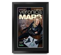HWC Trading Veronica Mars Póster Autógrafos Impresos Enmarcado A3 | Marco Negro Fabricado en Nuestro Taller del Reino Unido, Listo para Colgar, Regalo de Coleccionismo de Cine