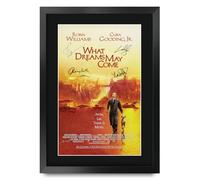 HWC Trading What Dreams May Come (1998) Robin Williams Los Regalos Imprimieron El Cartel Firmaron La Imagen Del Autógrafo Para Los Fans De La Memorabilia De La Película - A3 Enmarcado