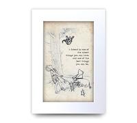 HWC Trading Winnie the Pooh Nicest Best Friend A4 - Impresión de cita impresa para habitación de bebé, regalo para dormitorio recién nacido, regalo para la foto