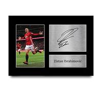 HWC Trading Zlatan Ibrahimovic A4 Sin Marco Regalo De Visualización De Fotos De Impresión De Imagen Impresa Autógrafo Firmado por Los Aficionados Al Fútbol