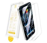 HWeggo 2 Piezas Protector de Pantalla Cobertura Completo para iPhone 17 Pro Max/iPhone 16 Pro Max 6,9 Pulgadas,Fácil Instalación con Tira de Alineación Marco,Cristal templado Antiarañazos,HD Claro