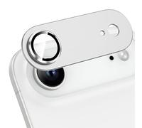 HWeggo para iPhone Air Protector de lente de cámara 9H Cristal templado Cubierta de la cámara Todo-en-uno Aleación de aluminio Metal anti-arañazos Caso amigable,Plata