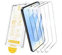 HWeggo para Samsung Galaxy S25 Protector de Pantalla con 3 Pack, Fácil Instalación con Tira de Alineación Marco, Soporte de Huella Dactilar Desbloqueo, HD Claro 9H Dureza Película de Vidrio Templado