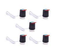 HWEIH 1/5 piezas 230V normalmente cerrado NC M28 * 1,5mm actuador térmico eléctrico for calefacción por suelo radiante válvula de radiador termostático(5 Pieces-Black)
