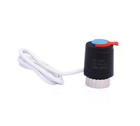 HWEIH 1/5 piezas 230V normalmente cerrado NC M28 * 1,5mm actuador térmico eléctrico for calefacción por suelo radiante válvula de radiador termostático(1 Piece-Black)