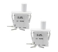 HWEIH Interruptor de puerta momentáneo con autobloqueo y botón pulsador normalmente cerrado de 16 A