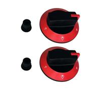 HWEIH Perilla de Control de temperatura roja de 68mm, inserto D de diámetro 8,3mm for eje de válvula interior de 8mm, mango de estufa de Gas de Hotel, 2 uds.