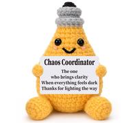 Hweijm Bombilla de ganchillo de apoyo positivo profesional para compañeros de trabajo, gerente, mamá, maestra, jefe, agradecimiento, día de San Valentín, graduación, enfermeras, semana, liderazgo