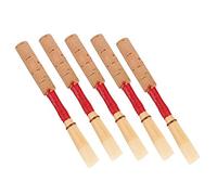HWGING 5 Cañas para Oboe de Buena Calidad, Accesorio para Instrumentos de Resistencia Media, Estuche Jones Reed, 9 × 7 × 1