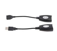HWGING Adaptador USB sobre Cat5 Ethernet a USB 19 × 7 × 2 USB 2.0 a RJ45 Ethernet extensor de extensión cable LAN con cable para USB sobre cat5 adaptador