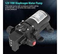 HWGING Bomba Autocebante de Diafragma de Alta Presión, Bomba de Agua Autocebante, DC 12V 0.9MPa 6L/Min 70W