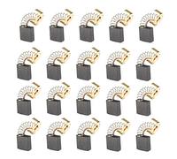 HWGING Brushes Rrina 20 Piezas Escobillas de Carbón para Motor 10 Tamaños Diferentes 21 × 6 × 4 20 Piezas Escobillas de Carbón para Motor de Repuesto 99044 999044 7 * 17 * 18 Mm Cepillo