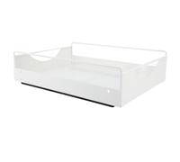 HWGING Cajón Deslizante de Almacenamiento, Organizador de Gabinete Extraíble de Acero Al Carbono, Estantes de Despensa Deslizantes Suaves y Silenciosos para Armario de Baño (Blanco)