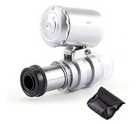 HWGING Categoría, Microscopio de Bolsillo para Niños Mini Microscopio de Bolsillo Lupa de Joyería 60X Lupa de Vidrio Luz Ultravioleta LED Pipas de Marihuana para Fumar Marihuana