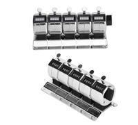 HWGING Contador de Cuentas Mecánico de Metal, Clicker Manual de 4 Dígitos, 5 Unidades, Herramientas de Hardware de Acero Inoxidable