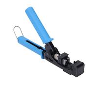 HWGING Herramienta de Terminación de Velocidad en ángulo de 90°, Herramienta de Engarzado RJ45 con Base Ajustable y Módulo de Profundidad de Corte, para Conectores Everest Media UTP