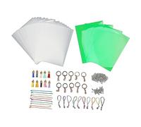 HWGING Kit de Hojas de Film Termocontraíble, Bricolaje, Hojas de Plástico Retráctil, Llaveros, Pendientes, Accesorios para Manualidades